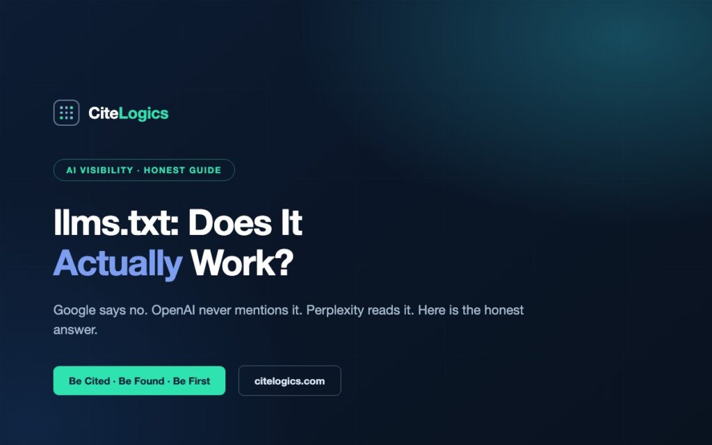 llms.txt: What It Is and Whether It Actually Does Anything in 2026