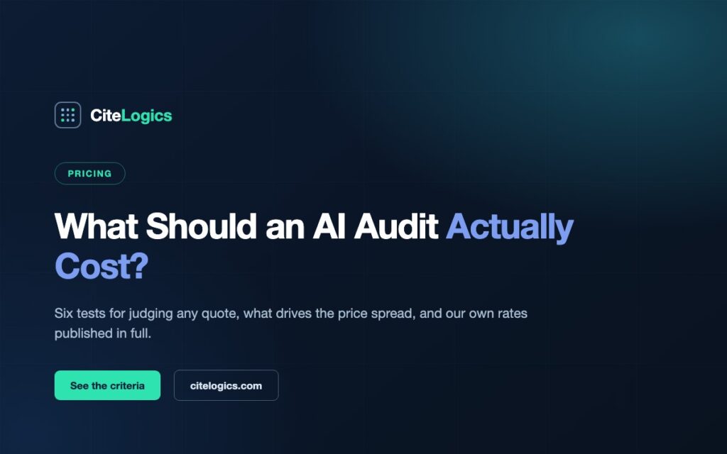 What an AI Visibility Audit Should Cost — and How to Judge a Quote