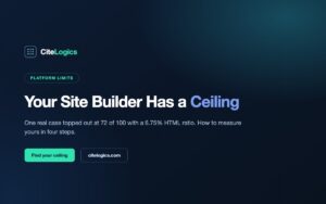 CMS ceiling AI visibility score CiteLogics